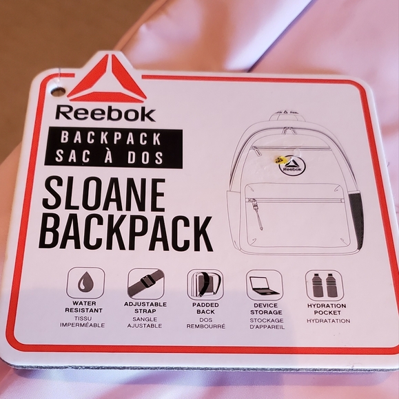 Reebok Pink Sloane Backpack/Bookbag New - Picture 7 of 7